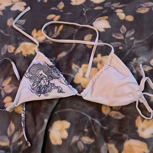 SHEIN bikini top size large with dragon print